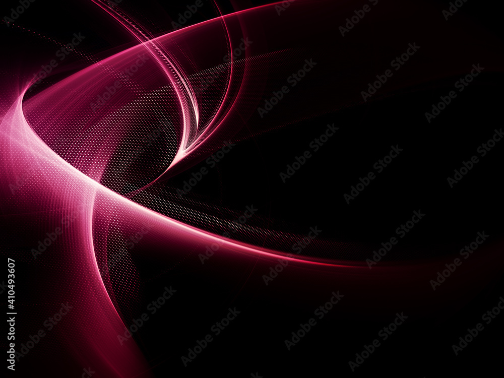 Fototapete abstract red and black background. detailed generative fractal graphics.