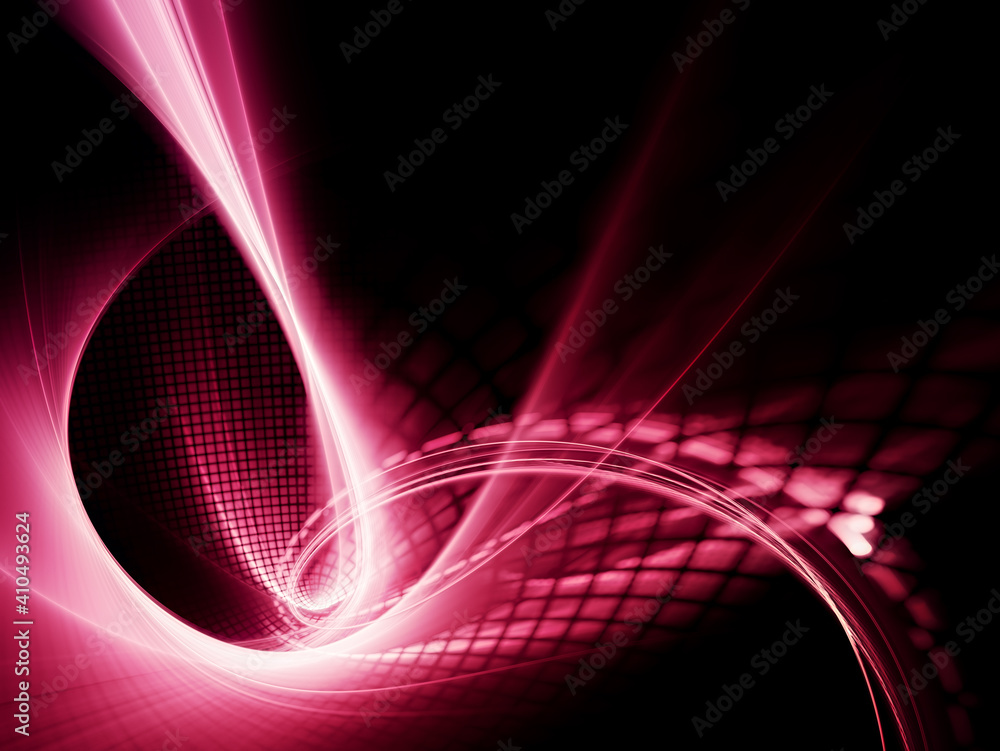 Fototapete abstract red and black background. detailed generative fractal graphics. technology and science conc
