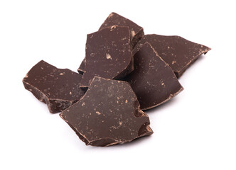 Pieces of dark chocolate