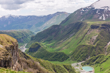 Caucasus mountains along Georgian Military Road, Republic of Georgia