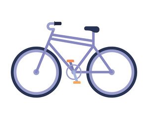 purple bycicle on a white background