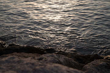 Sea waves in spanish city