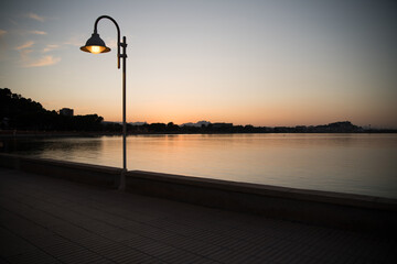 Lantern at sunset in Spain