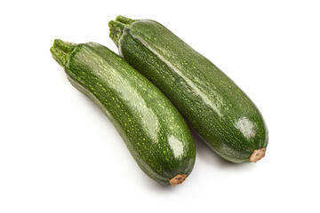 Fresh zucchini, squash, isolated on a white background