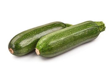 Fresh zucchini, squash, isolated on a white background