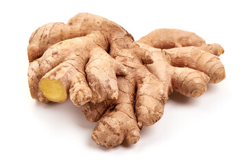 Ginger root, isolated on white background