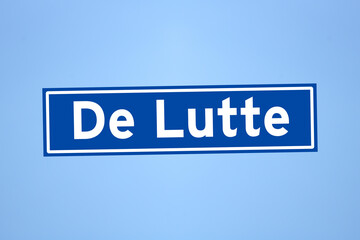 De Lutte place name sign in the Netherlands