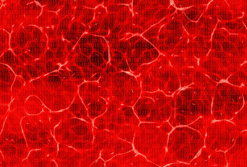 background of red blood cells with digital code