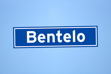 Bentelo place name sign in the Netherlands