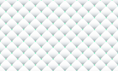 Luxury white background with blue beads. Seamless vector illustration. Upholstery background.