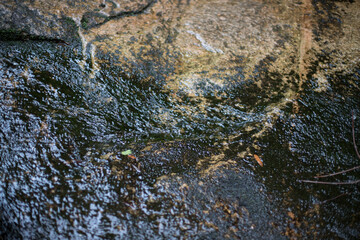 Water flowing on the stone