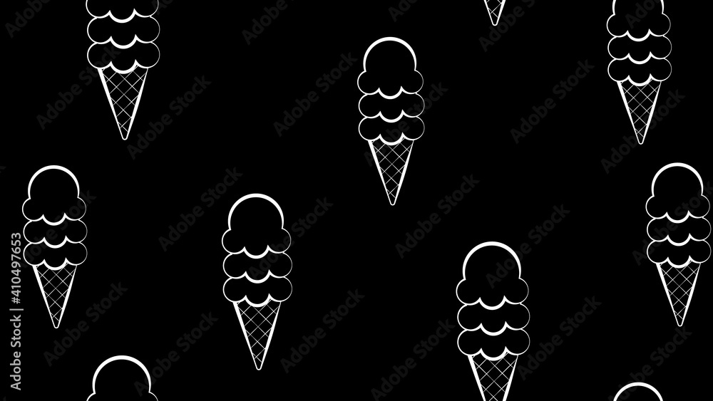 Poster hand drawn pattern. ice cream pattern. ice cream vector background. color vector pattern. pattern ba