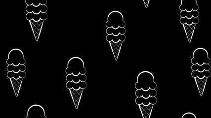 Hand drawn pattern. Ice cream pattern. Ice cream vector background. Color vector pattern. Pattern background. illustration