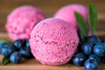 Blueberry Ice Cream Food Styling 