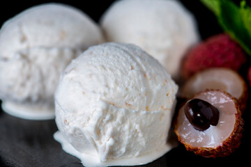 Lychee Ice Cream Food Styling 
