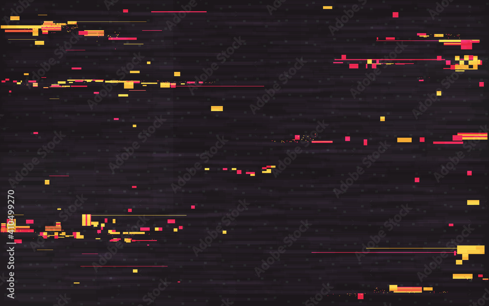 Poster glitch composition. digital distortion effect. abstract geometric shapes and elements. video glitch 