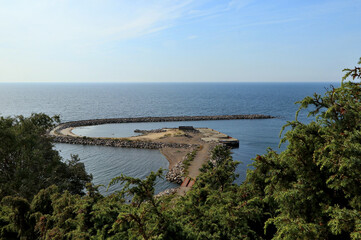 Obraz premium view from the sea , view of the bay, Bornholm island, the Baltic Sea