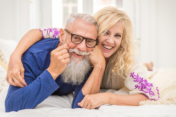 Senior couple at home