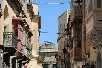 Typical balconies in Malta