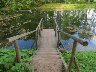 Russia. Pushkin Mountains. Petrovskoe is the ancestral estate of Pushkin's ancestors. The park is...