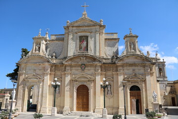 Fototapeta na wymiar St. Paul's Cathedral in Mdina, Malta