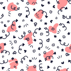 Simple arrow doodle repeat pattern design