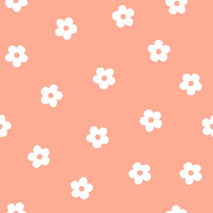 Simple flower doodle repeat pattern design