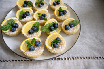 Olive Oil Cupcakes Decorated with Fruit