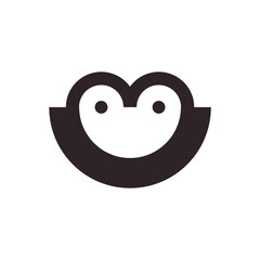 Vector owl in shifted shape style. Digital art