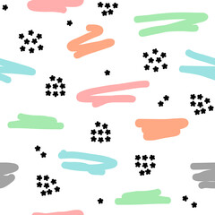 Simple abstract doodle repeat pattern design