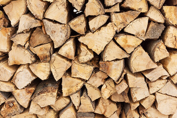Fototapeta premium Stack of timber for logfire