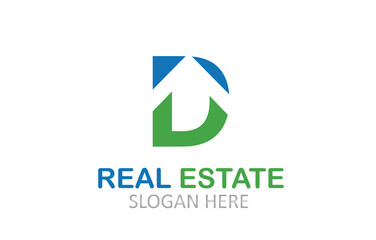 D Letter Real Estate Logo Design