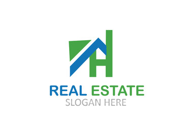 AH Letter Real Estate Logo Design