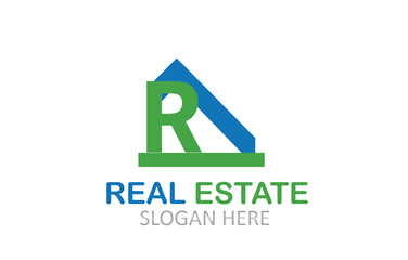 R Letter Real Estate Logo Design