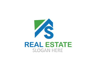 S Letter Real Estate Logo Design