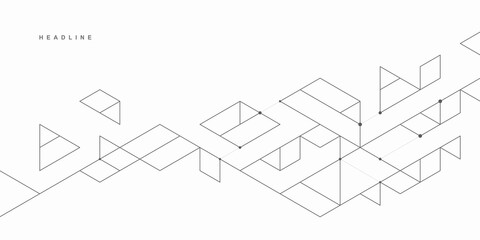 Abstract geometric technological background. Vector creative design.