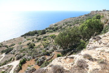 Holiday at Dingli Cliffs on the Mediterranean Sea, Malta