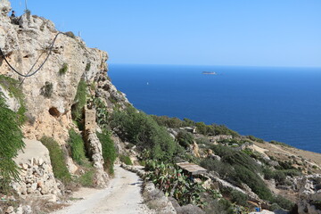 Dingli Cliffs on the Mediterranean Sea, Malta