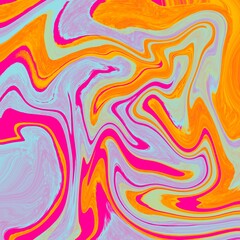 Abstract bright acrylic colors Infinity pattern: pink, blue, ostrich, purple and white.