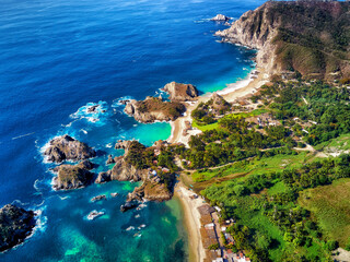 Playa Maruata Michoacan Bay , Tropical Coast, Mexico