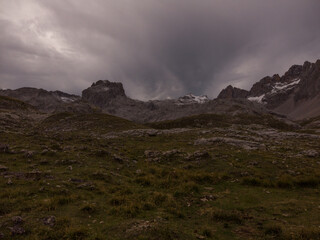 The upper start section of hiking track PR-PNP 24 to the magnificient summits of Mounts Pena...