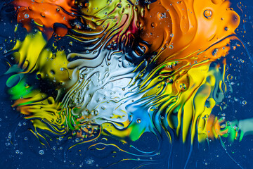 Beautiful view of blue, red, yellow colorful abstract design, texture. Beautiful backgrounds.
