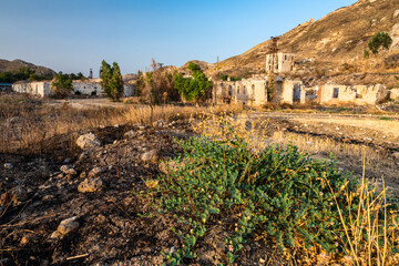 Abandoned sulphur mining complex Trabia Tallarita in Riesi, Sicily, Italy