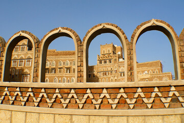 Fototapeta na wymiar View of the old city of Sana'a in Yemen