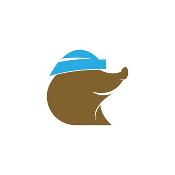 recommend clip art: Mole animal logo icon design illustration vector