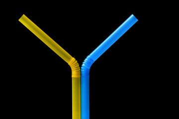 Colored straws for juice..