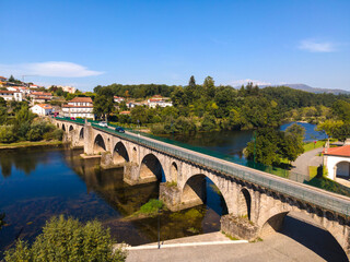 Naklejka premium Bridge in Ponte da Barca, Portugal