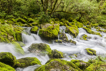 Gljun stream source near Bovec village, Slovenia