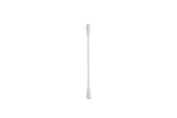 Cotton bud with white straw isolated on white background