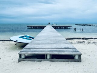 Tropical jetty in paradise


